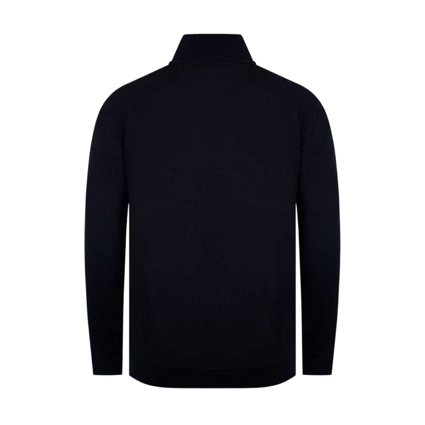 Black - Back - Firetrap Mens Zip Neck Long-Sleeved Sweatshirt