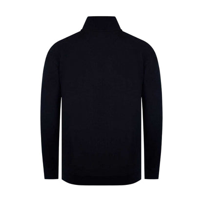 Black - Back - Firetrap Mens Zip Neck Long-Sleeved Sweatshirt