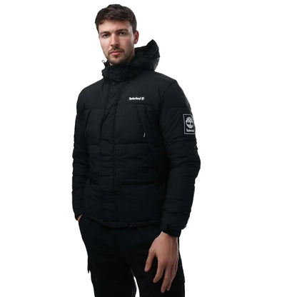 Black - Side - Timberland Mens Archive Outdoor Puffer Jacket