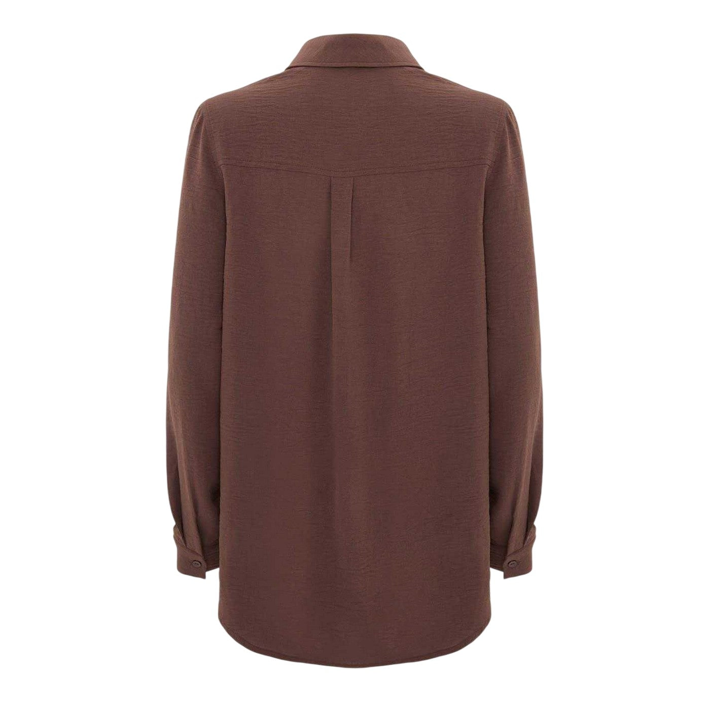 Brown - Back - I Saw It First Womens-Ladies Crepe Shirt