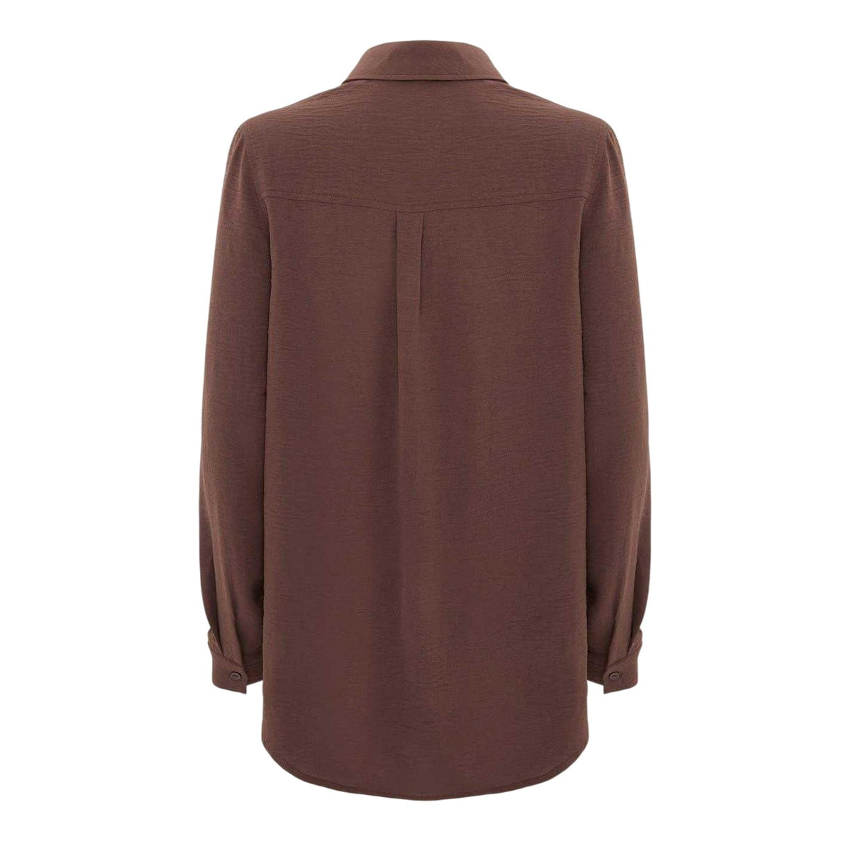 Brown - Back - I Saw It First Womens-Ladies Crepe Shirt