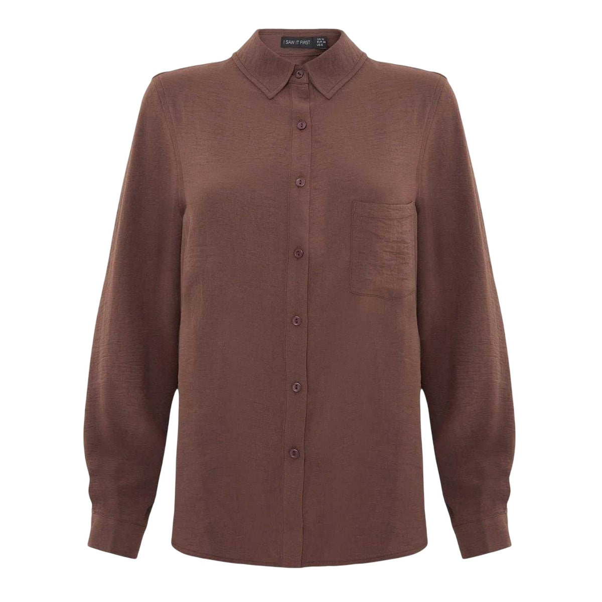 Brown - Front - I Saw It First Womens-Ladies Crepe Shirt