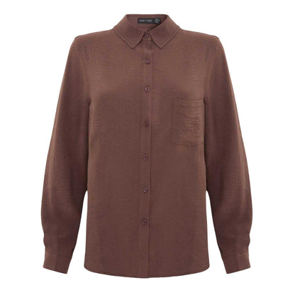 Brown - Front - I Saw It First Womens-Ladies Crepe Shirt