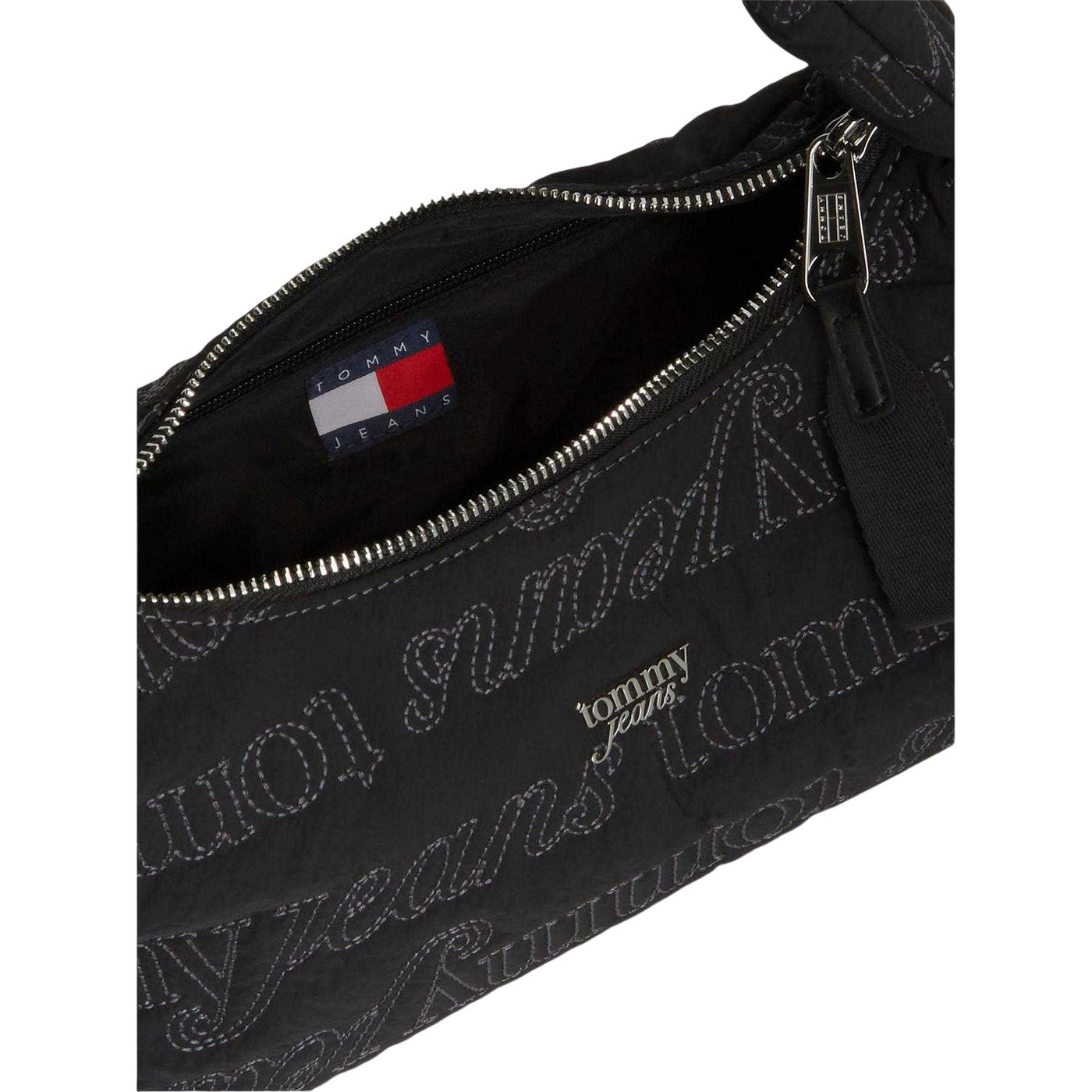 Black - Side - Tommy Jeans Womens-Ladies Icon Shoulder Bag