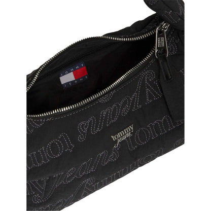 Black - Side - Tommy Jeans Womens-Ladies Icon Shoulder Bag