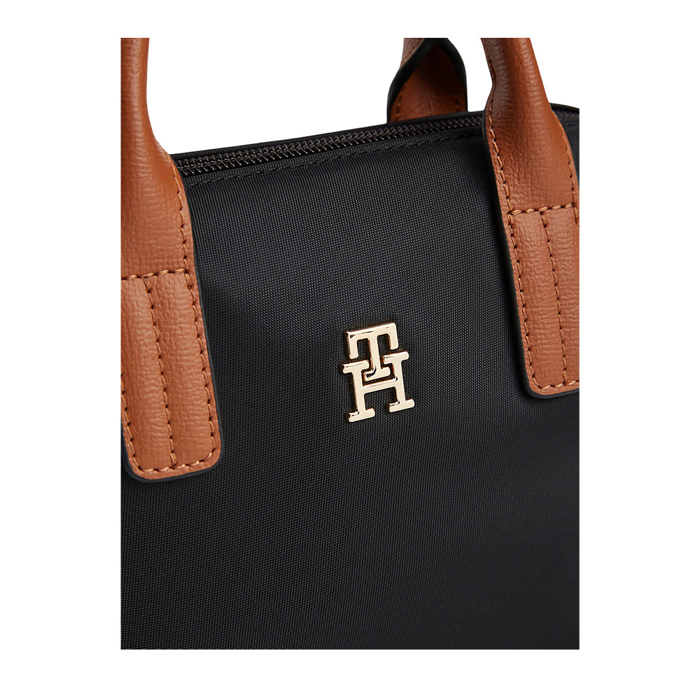 Black - Lifestyle - Tommy Hilfiger Womens-Ladies Popette Monogram 2L Crossbody Bag