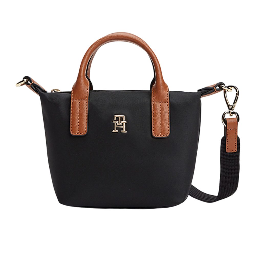 Black - Front - Tommy Hilfiger Womens-Ladies Popette Monogram 2L Crossbody Bag