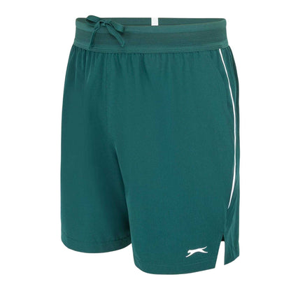Forest Green - Side - Slazenger Mens Tech Contrast Tennis Shorts