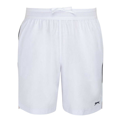 White - Front - Slazenger Mens Tech Contrast Tennis Shorts