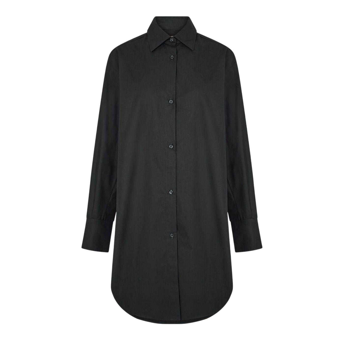 Black - Front - Boss Womens-Ladies Relaxed Fit Long-Sleeved Shirt