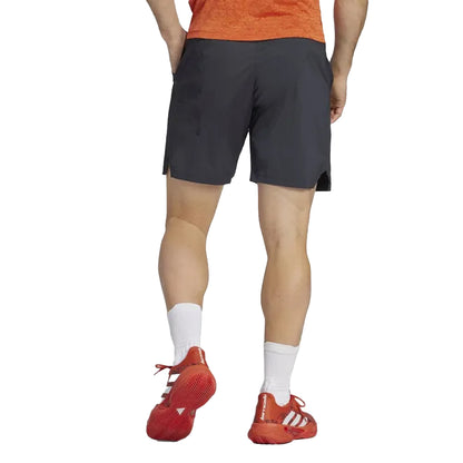 Charcoal - Back - Adidas Mens Paris Ergo Tennis Shorts