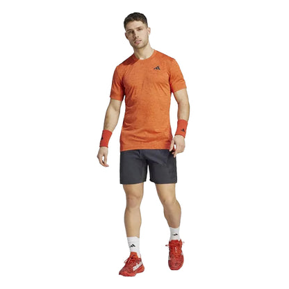 Charcoal - Side - Adidas Mens Paris Ergo Tennis Shorts