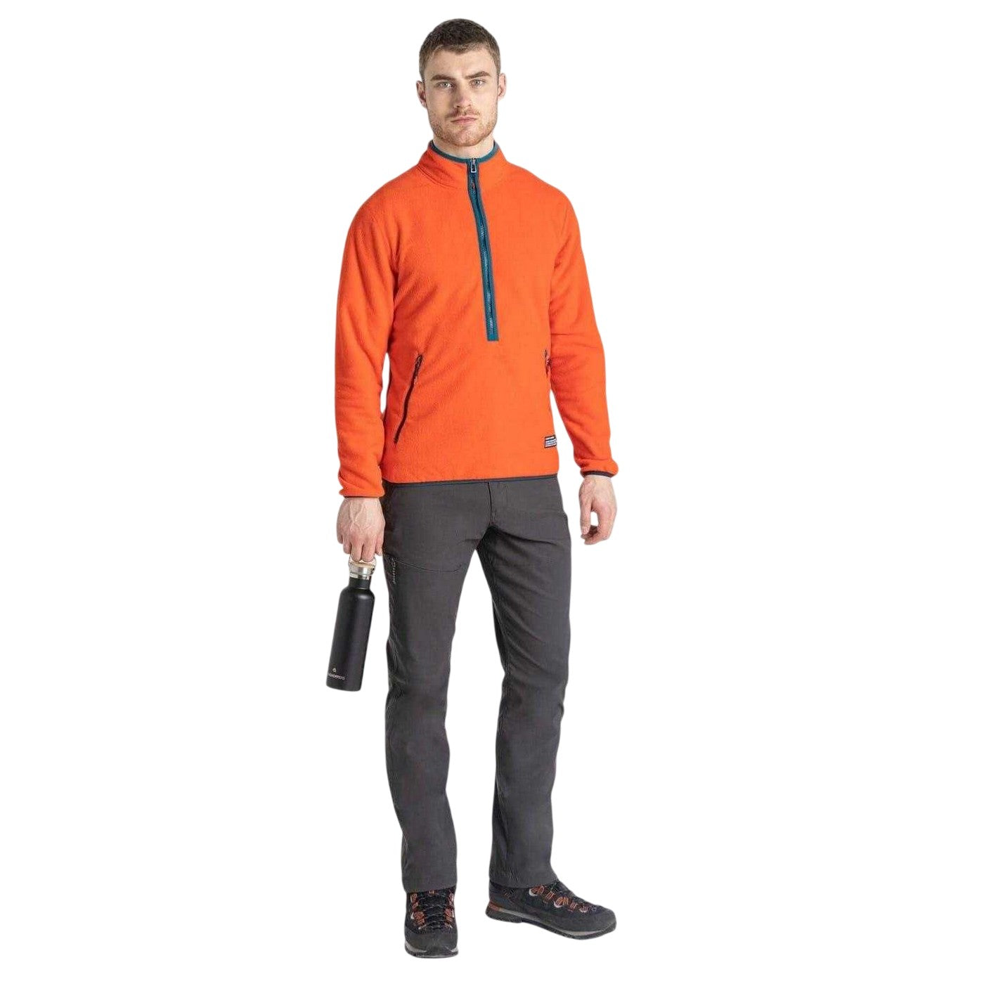 Macaw Red - Pack Shot - Craghoppers Mens Mock Neck Regular Sweatshirt