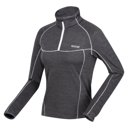 Seal Grey-White - Side - Regatta Womens-Ladies Yonder Raglan Long-Sleeved Sweatshirt