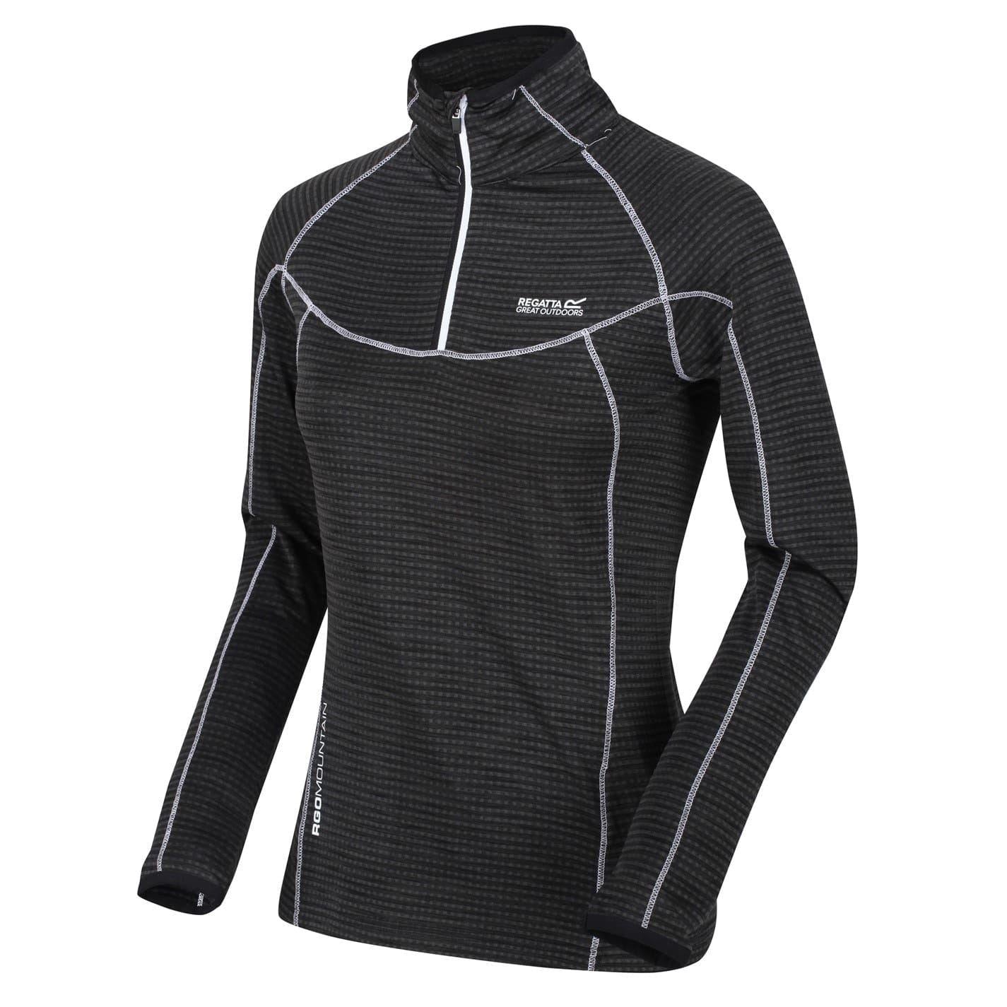Black - Side - Regatta Womens-Ladies Yonder Raglan Long-Sleeved Sweatshirt