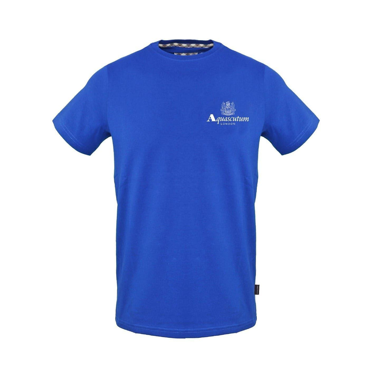 Royal Blue - Front - Aquascutum Mens Logo Crew Neck Regular T-Shirt