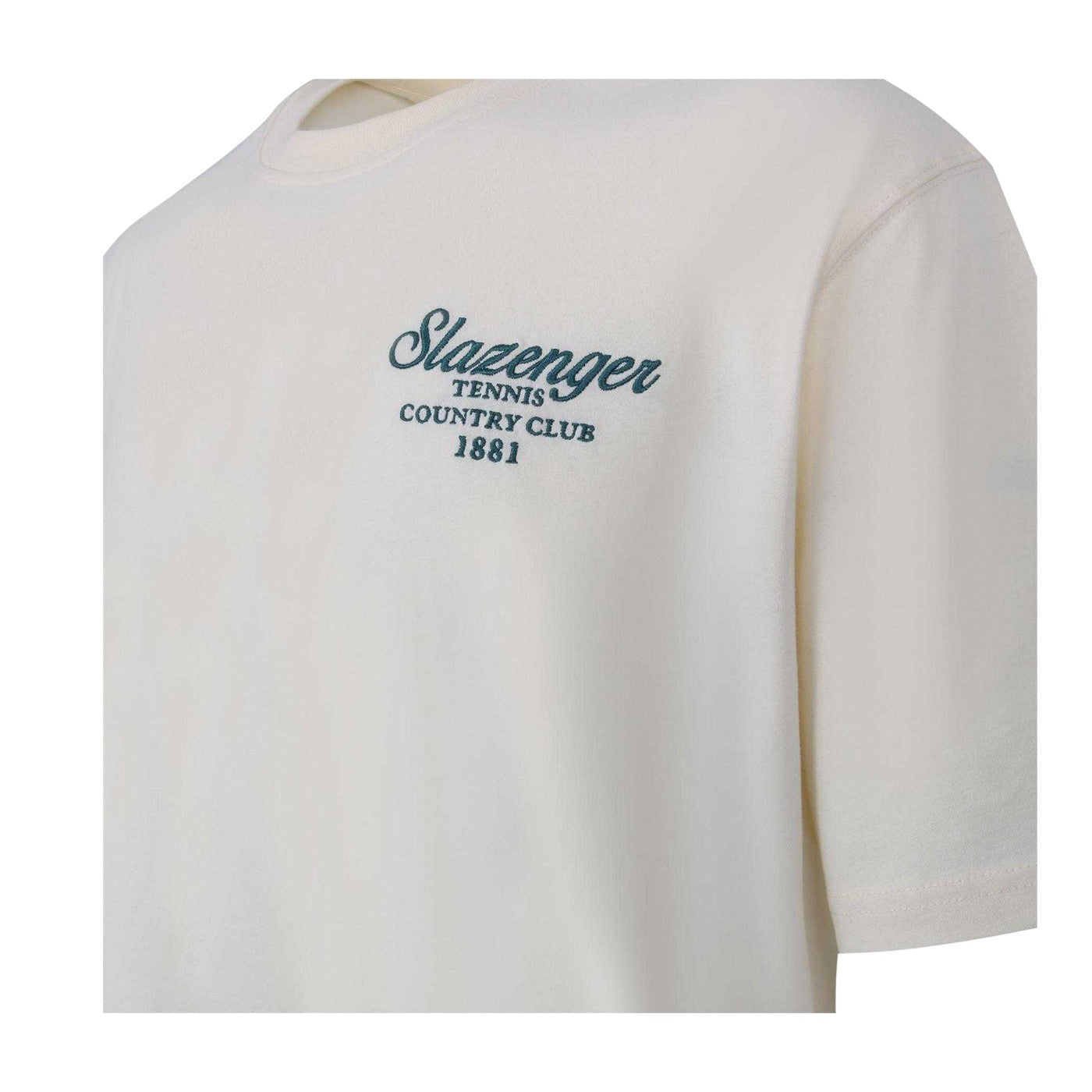 White - Lifestyle - Slazenger Mens Embroidered Oversized Tennis T-Shirt