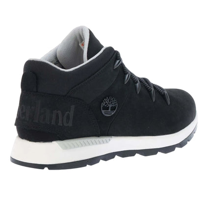 Black - Back - Timberland Womens-Ladies Sprint Trekker Leather Lace Up Trainers