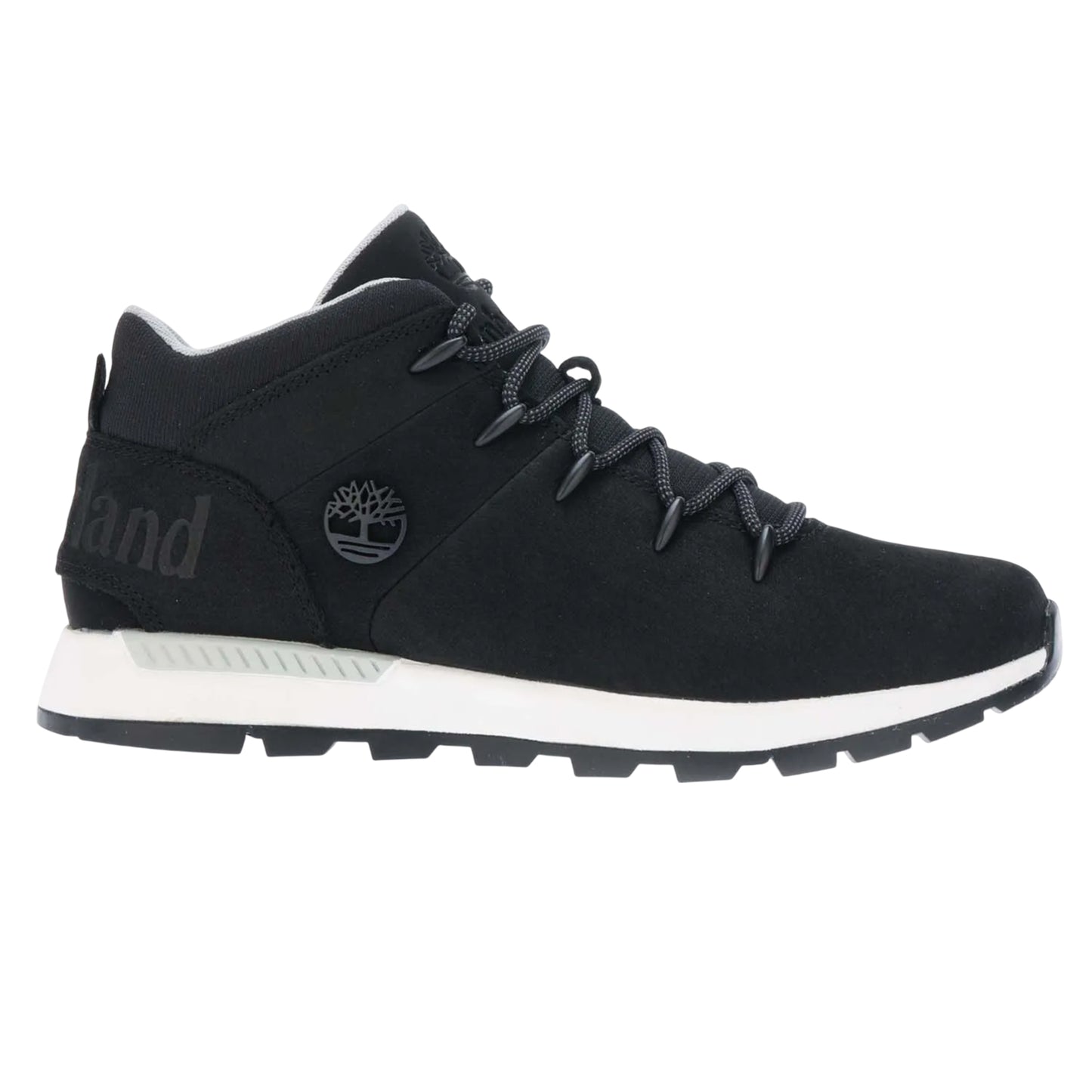 Black - Side - Timberland Womens-Ladies Sprint Trekker Leather Lace Up Trainers