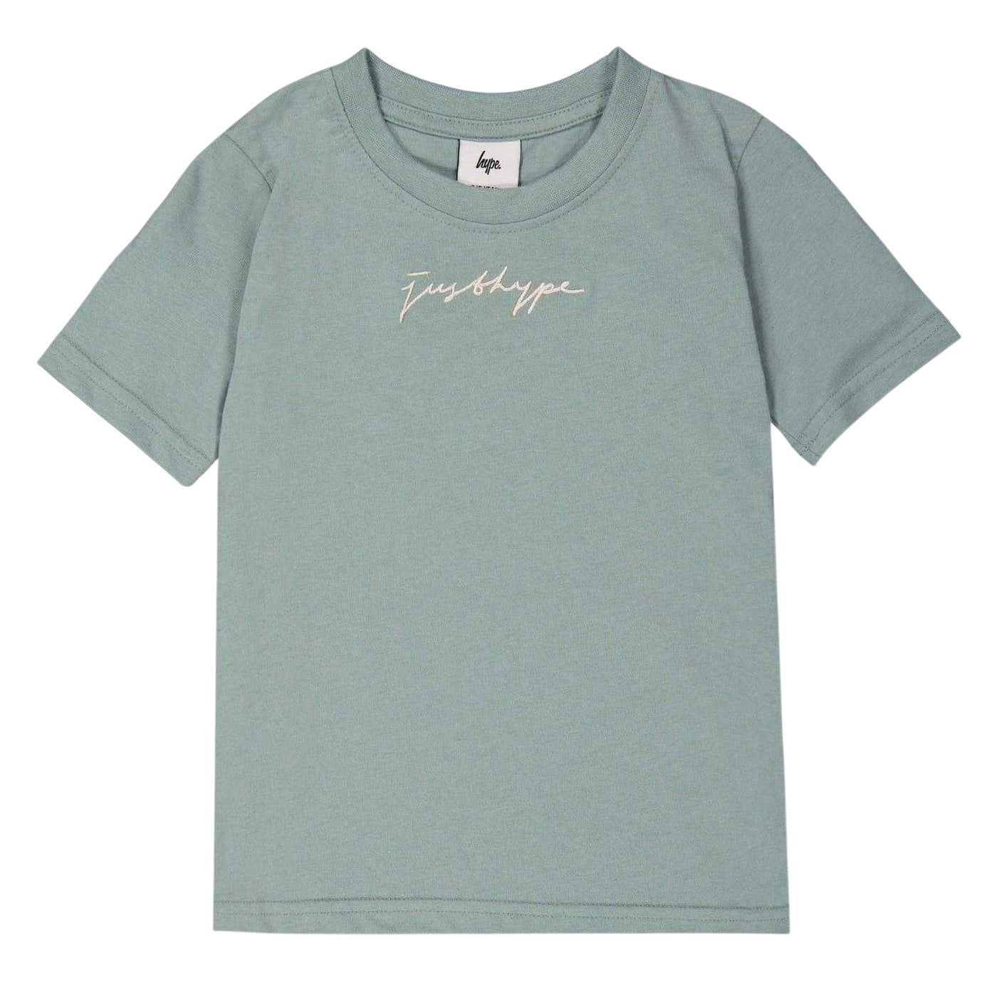 Moss - Front - Hype Childrens-Kids Script Crew Neck Regular T-Shirt