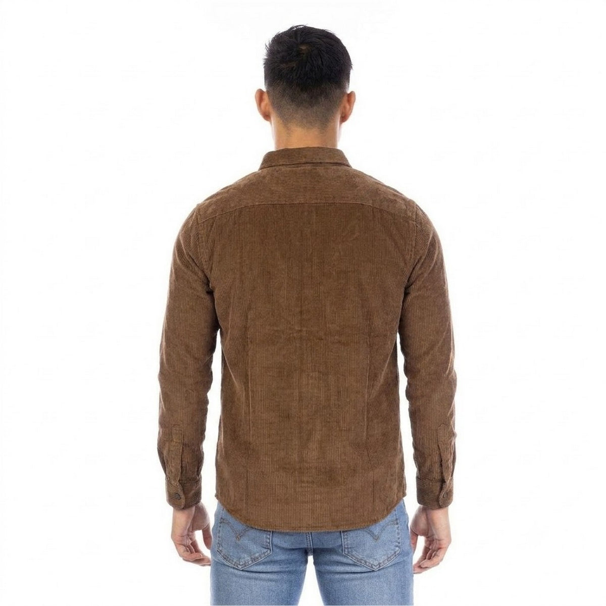 Brown - Back - Peter Werth Mens Regular Shirt