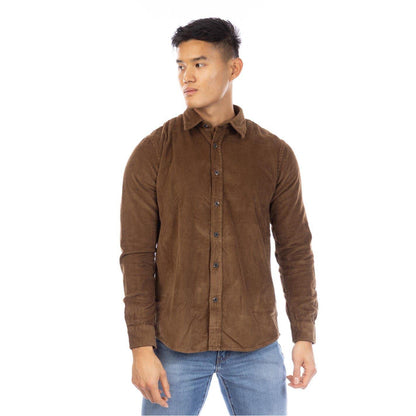 Brown - Front - Peter Werth Mens Regular Shirt