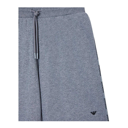 Grey Melange - Side - Emporio Armani EA7 Mens Tapered Shorts