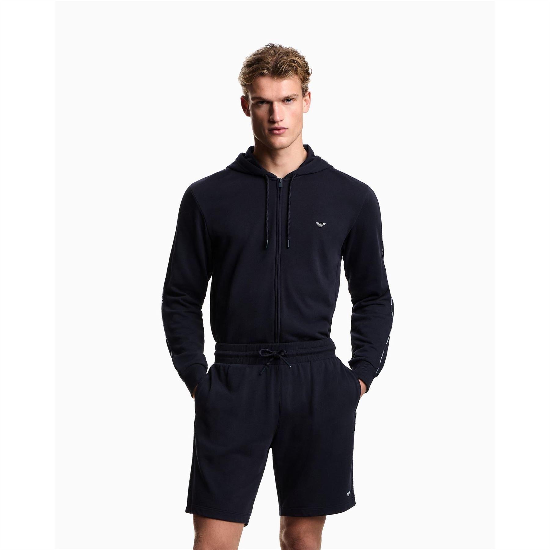 Navy - Back - Emporio Armani EA7 Mens Tapered Shorts