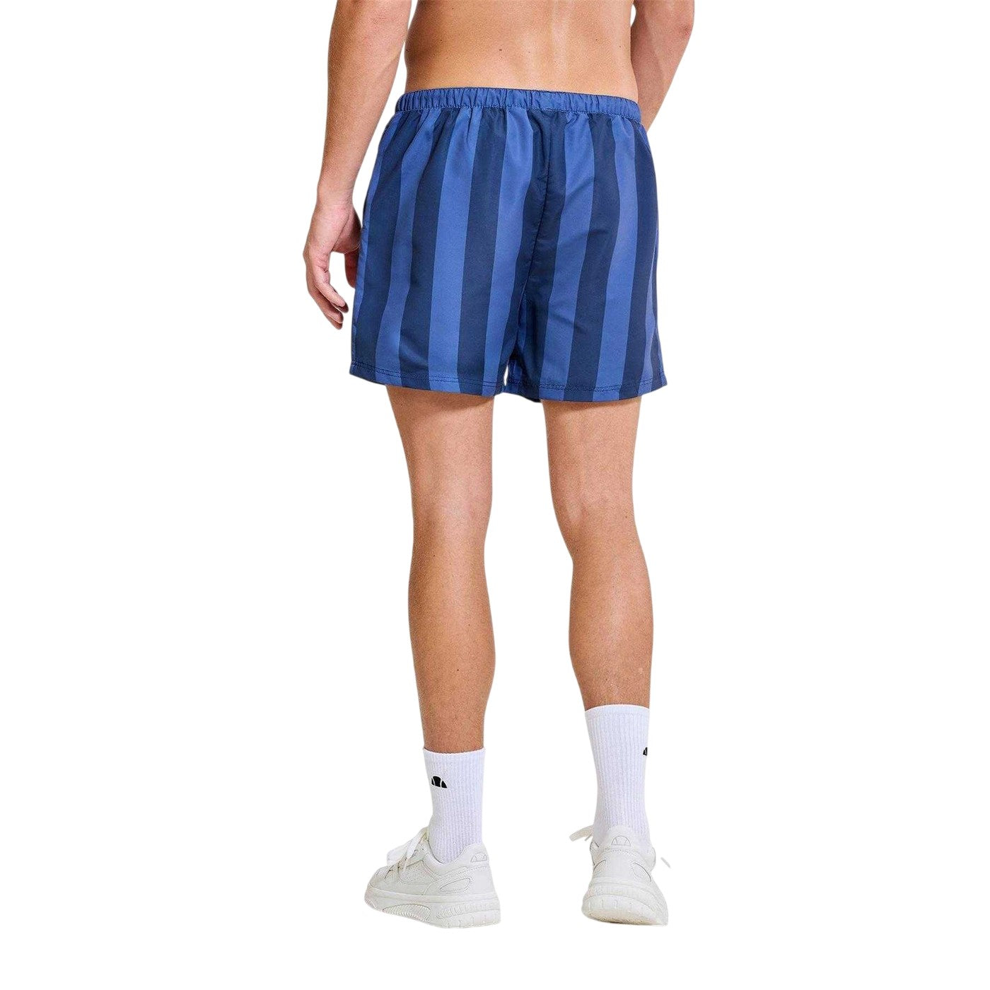 Navy - Back - Ellesse Mens Staziona Vertical Stripe Swim Shorts
