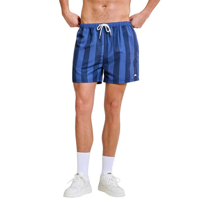 Navy - Lifestyle - Ellesse Mens Staziona Vertical Stripe Swim Shorts