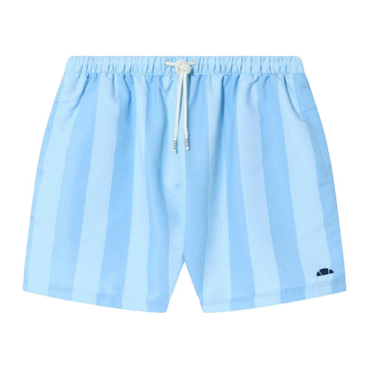 Light Blue - Front - Ellesse Mens Staziona Vertical Stripe Swim Shorts