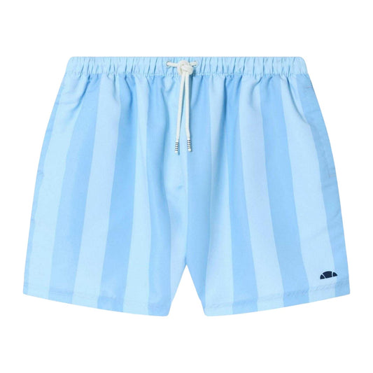 Light Blue - Front - Ellesse Mens Staziona Vertical Stripe Swim Shorts
