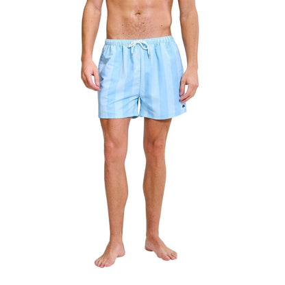 Light Blue - Lifestyle - Ellesse Mens Staziona Vertical Stripe Swim Shorts