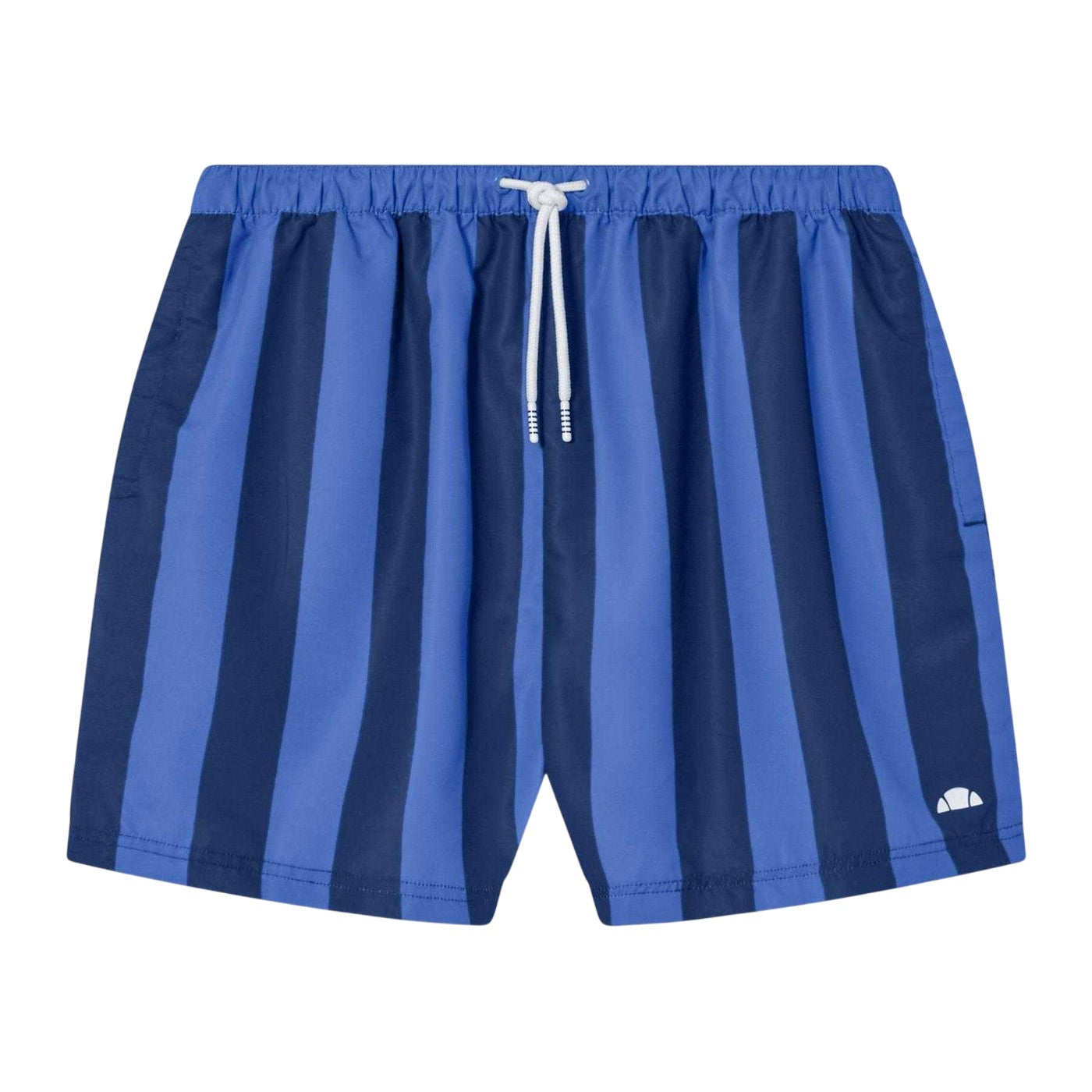 Navy - Front - Ellesse Mens Staziona Vertical Stripe Swim Shorts
