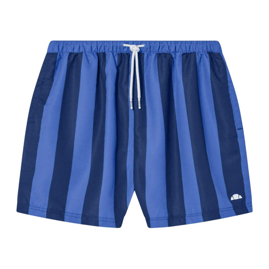 Navy - Front - Ellesse Mens Staziona Vertical Stripe Swim Shorts