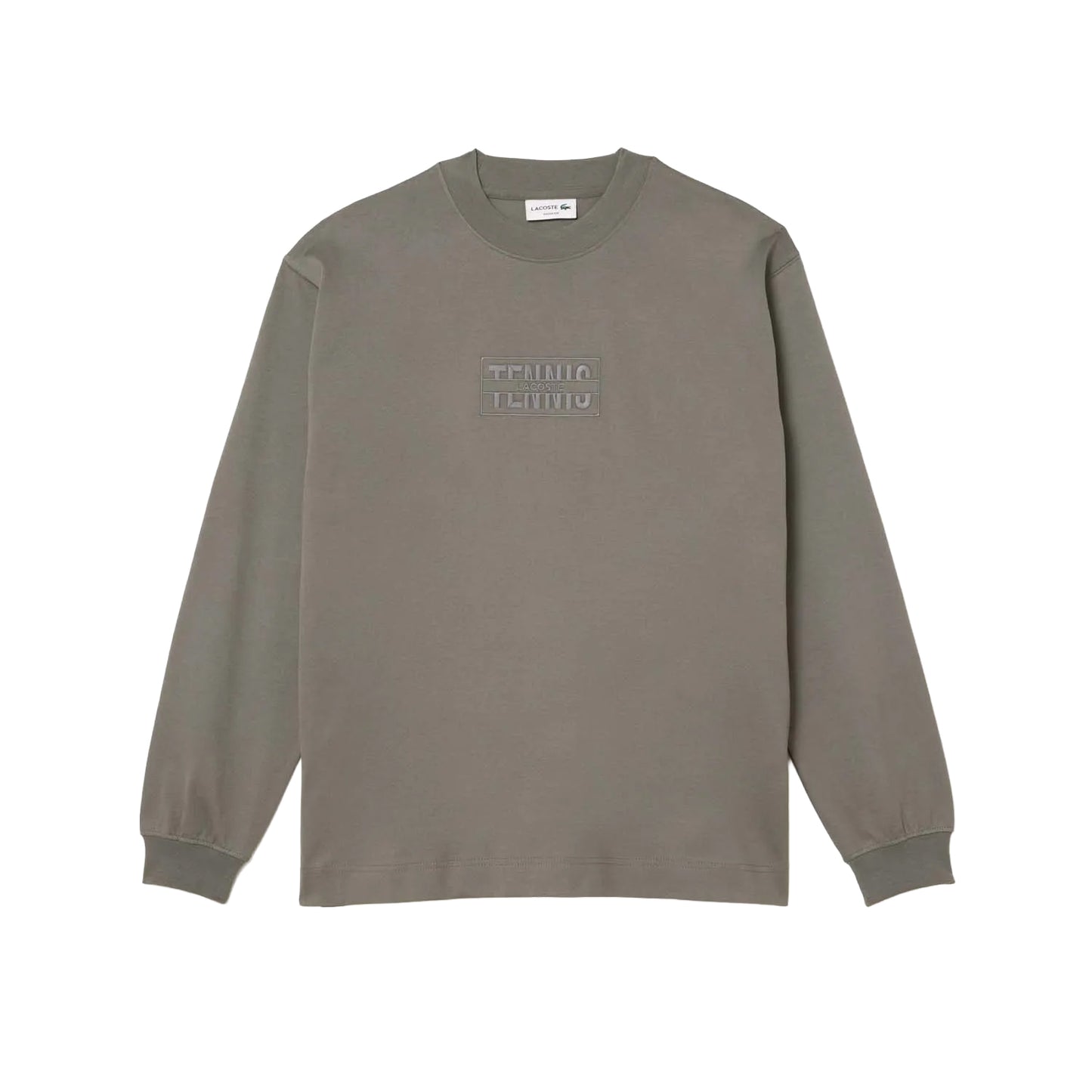 Grey - Front - Lacoste Unisex Adult Cotton Loose Fit Sweatshirt