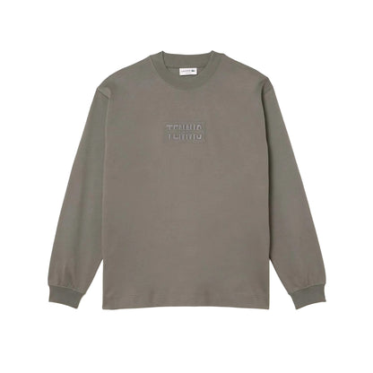 Grey - Front - Lacoste Unisex Adult Cotton Loose Fit Sweatshirt