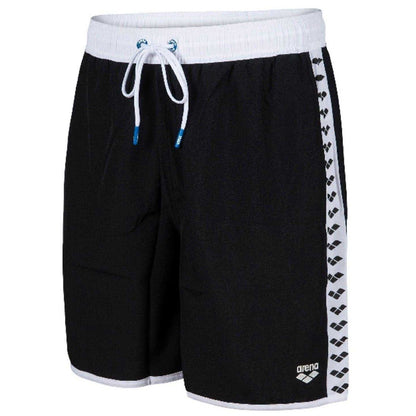 Black-White - Side - Arena Unisex Adult Team Swim Shorts