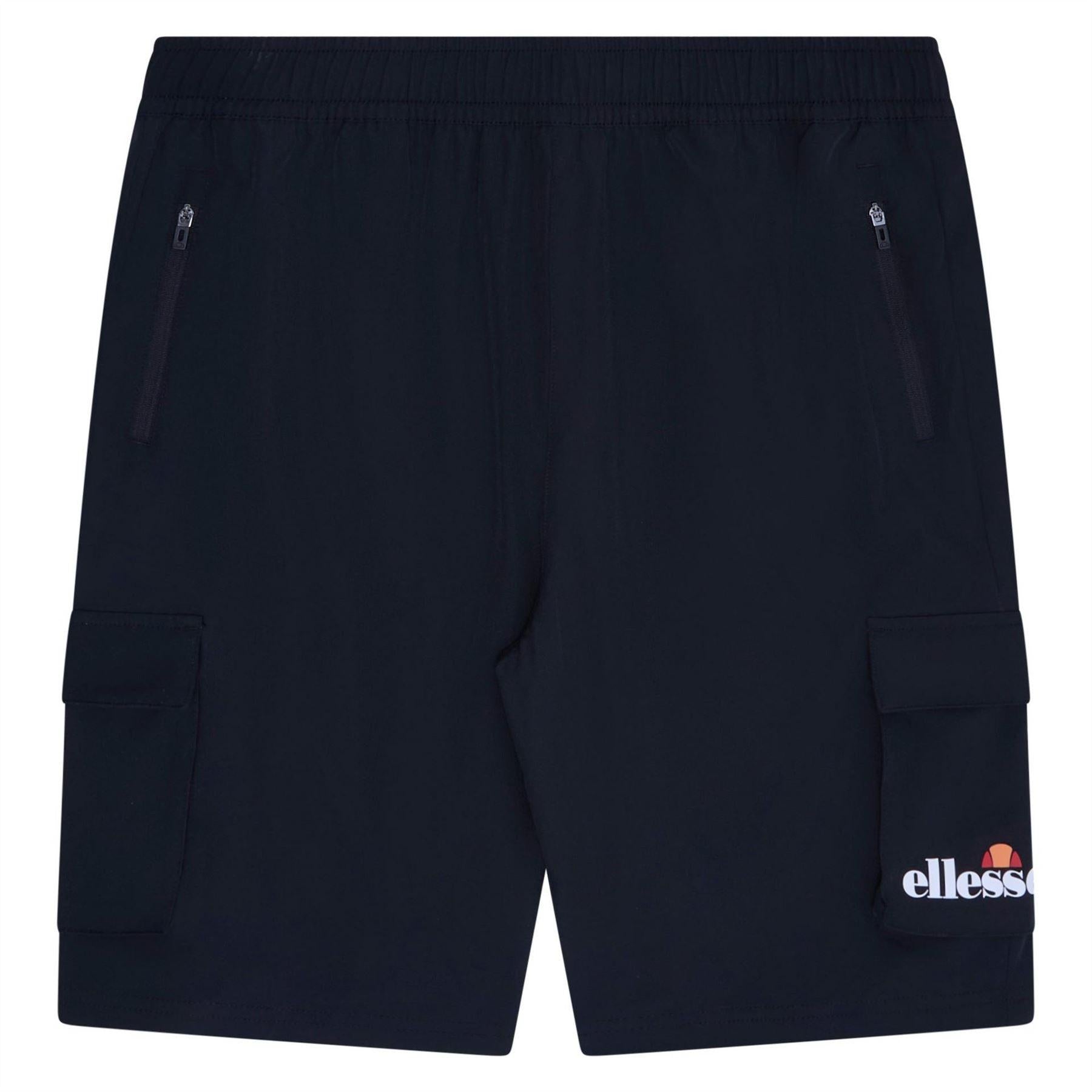 Black - Front - Ellesse Mens Cafaro Cargo Shorts