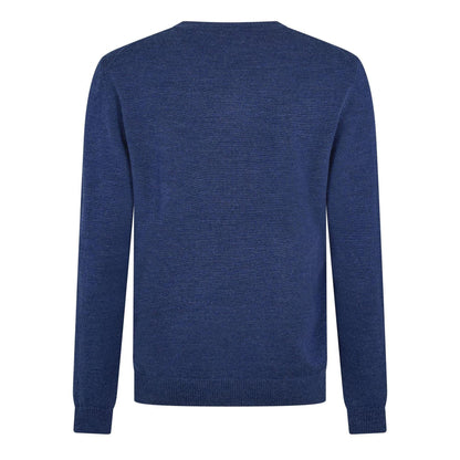 Medium Blue - Side - Boss Mens Crew Neck Regular Long-Sleeved Sweatshirt