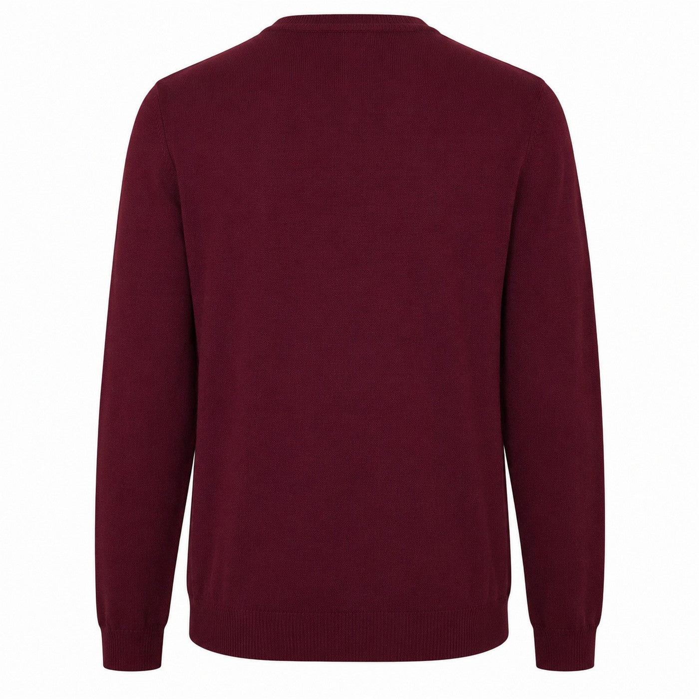 Dark Red - Back - Boss Mens Crew Neck Regular Long-Sleeved Sweatshirt