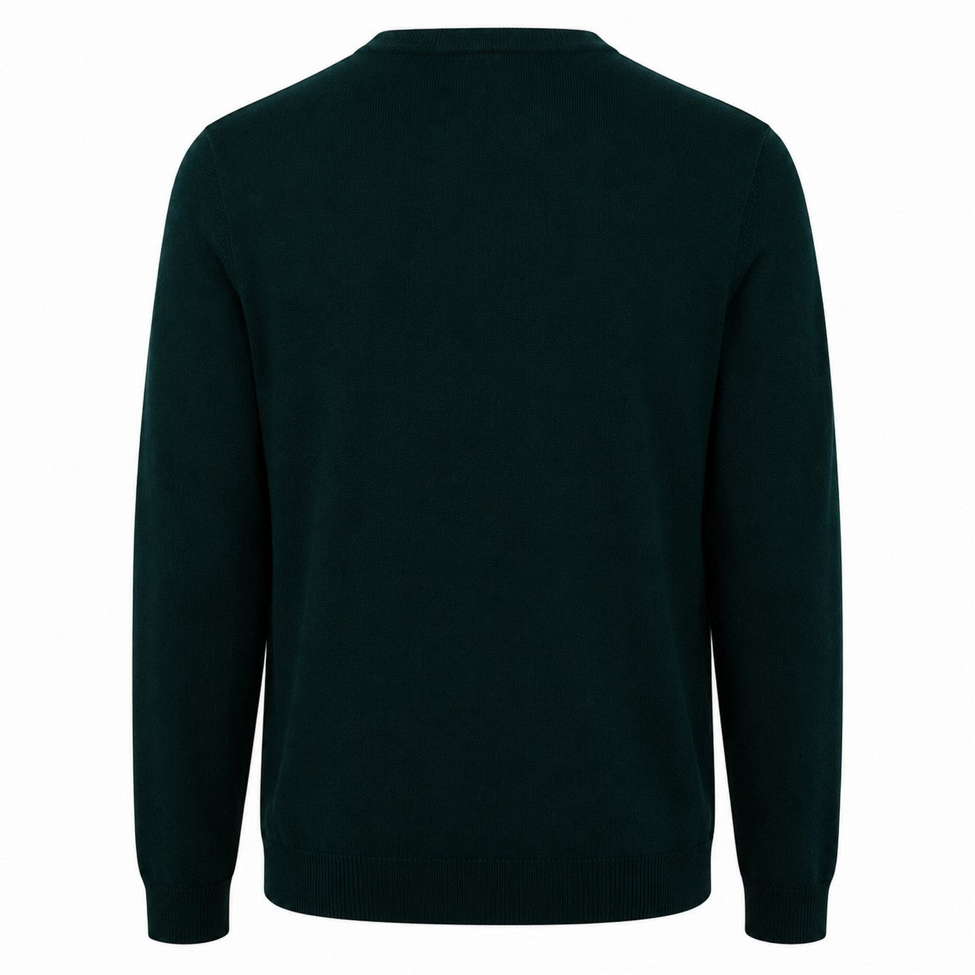 Dark Green - Back - Boss Mens Crew Neck Regular Long-Sleeved Sweatshirt