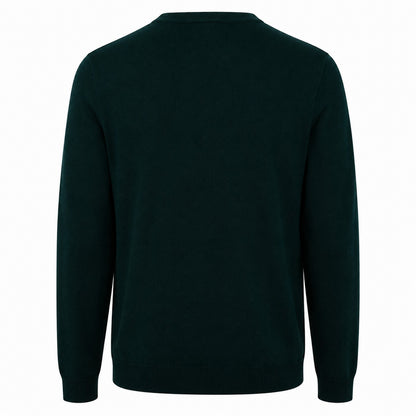 Dark Green - Back - Boss Mens Crew Neck Regular Long-Sleeved Sweatshirt