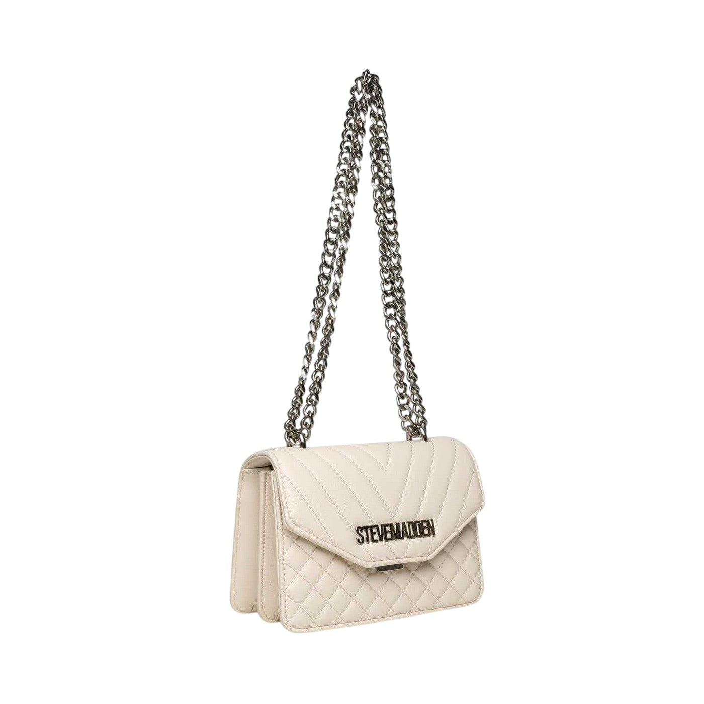 Bone - Side - Steve Madden Chain Strap Crossbody Bag