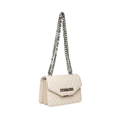 Bone - Side - Steve Madden Chain Strap Crossbody Bag