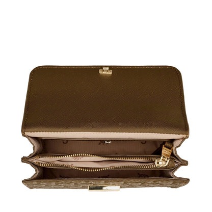 Olive-Gold - Lifestyle - Steve Madden Embossed Faux Leather Crossbody Bag