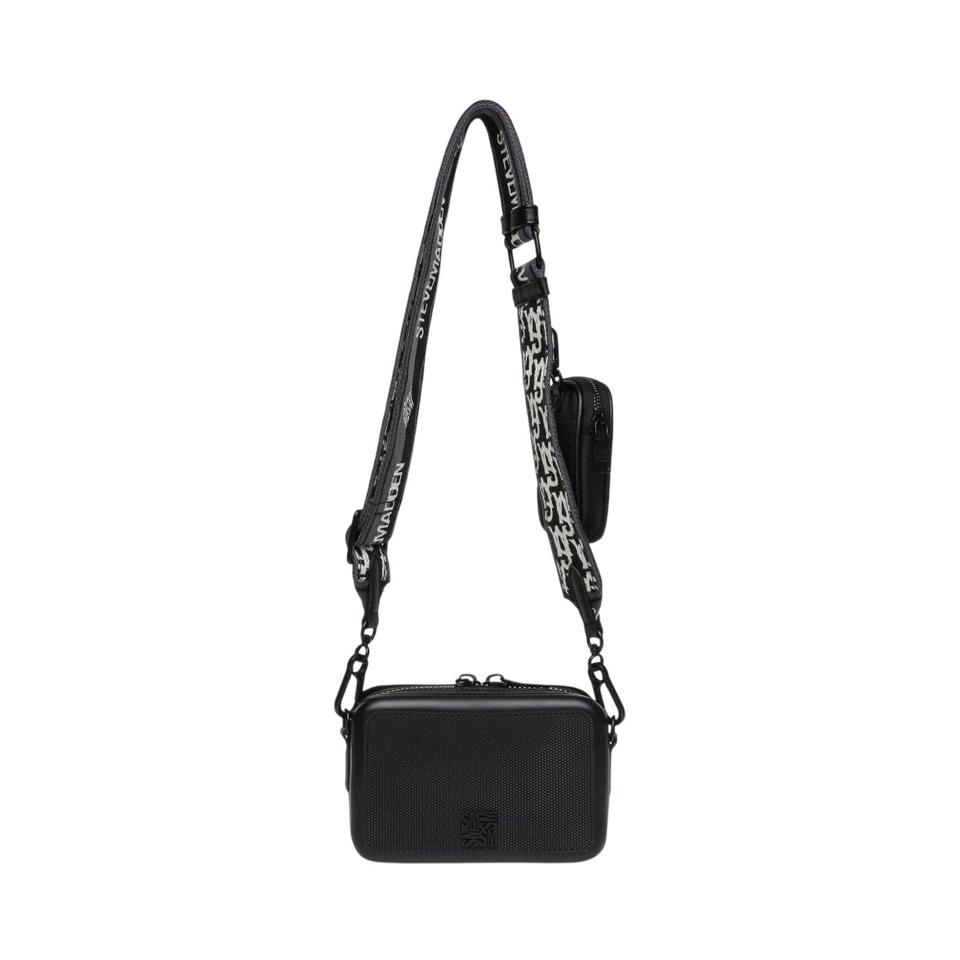 Black - Back - Steve Madden Textured Crossbody Bag