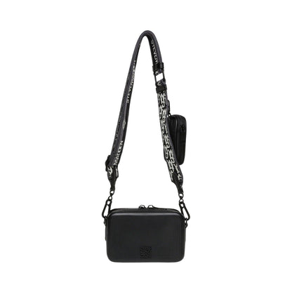 Black - Back - Steve Madden Textured Crossbody Bag
