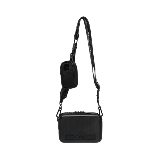 Black - Front - Steve Madden Textured Crossbody Bag