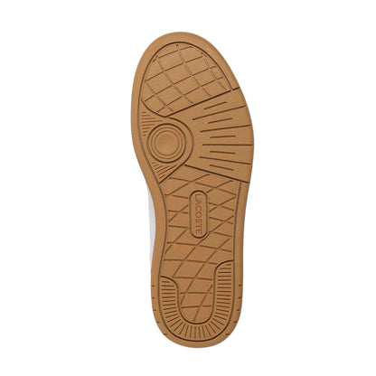 White-Blue - Side - Lacoste Childrens-Kids T-Clip Set Flat Trainers